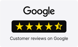 4.5 out of 5 stars on Google